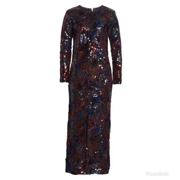 ROSEANNA Bowie Parrots Sequin Long Sleeve Maxi Dress US 2 NWT - Picture 14 of 14